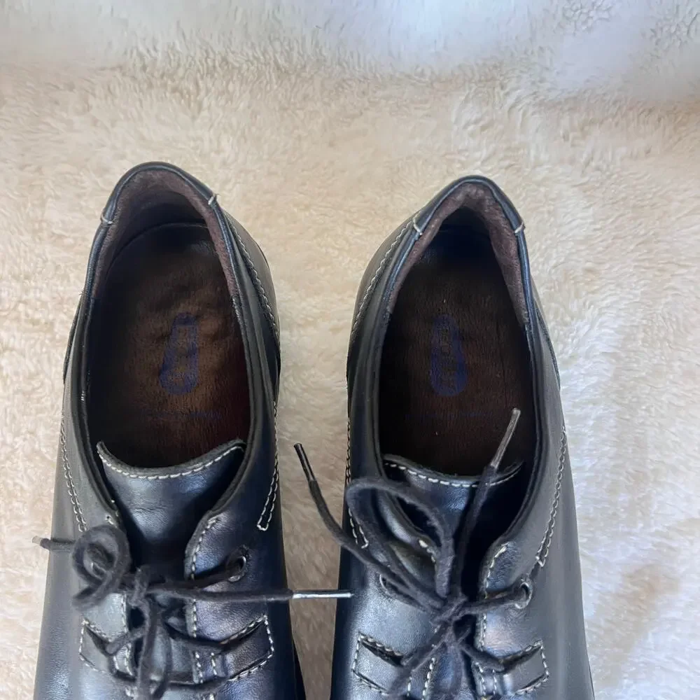 Wolky‎ Black Leather Lace Up Shoes Men’s Size 9 EU 42 Comfort Oxford Casual